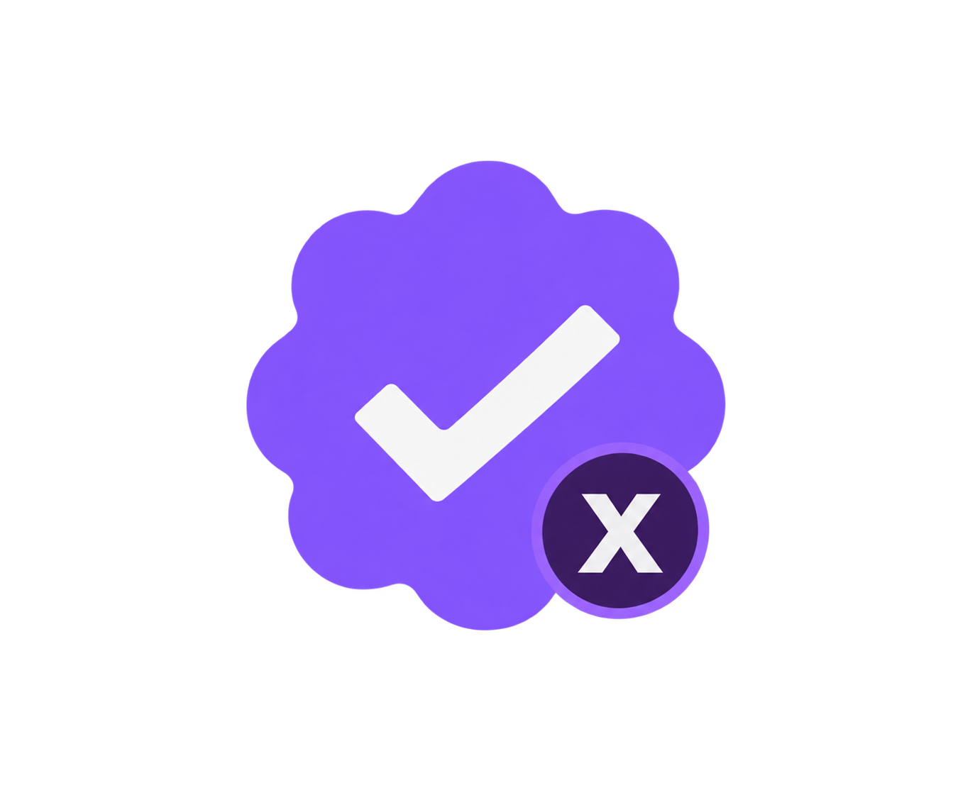 Verified by X badge
